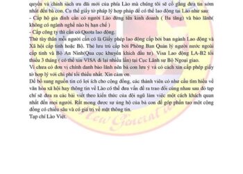 Tổng hợp thủ tục cư trú, lao động tại Lào