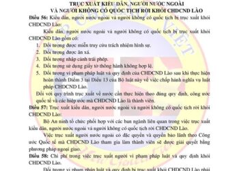 Trường hợp người bị trục xuất khỏi Lào