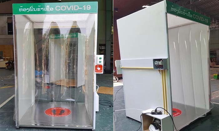 Có thêm hai ca Covid-19 tại Vientiane, chính quyền yêu cầu dừng sử dụng buồng khử trùng