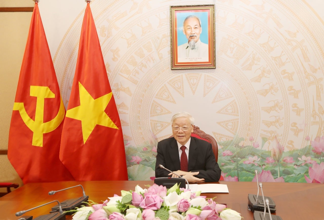 Tổng Bí thư, Chủ tịch Nước điện đàm với Tổng Bí thư, Chủ tịch Nước Lào