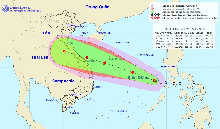 Lào cảnh báo ảnh hưởng bão số 5 từ biển Đông