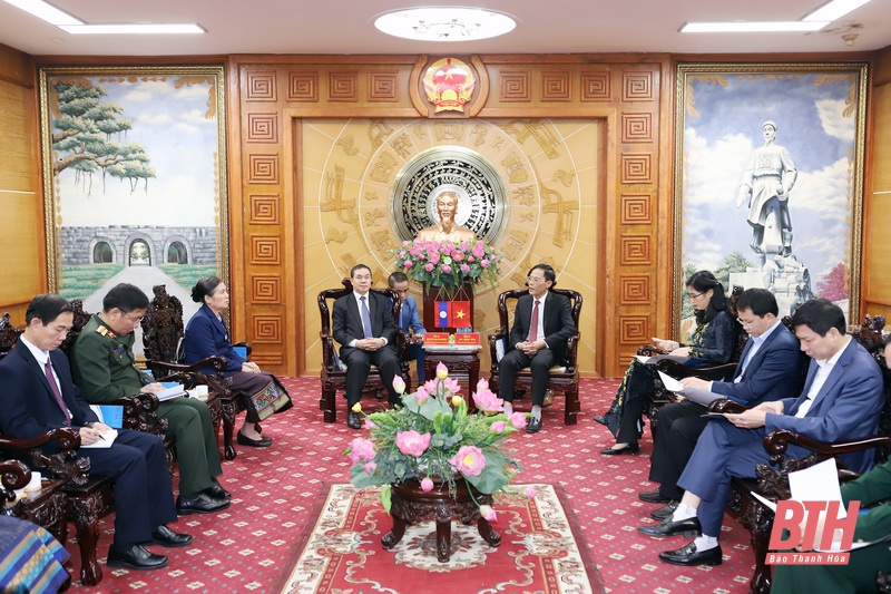 Đại sứ Lào tại Việt Nam thăm tỉnh Thanh Hóa