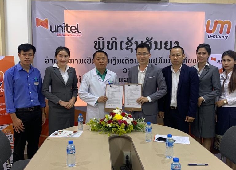 Dịch vụ U-money nâng cao hiệu quả việc trả lương tại Bệnh viện Hà Nội – Viêng Chăn
