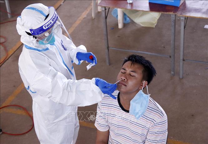 Số ca mắc mới COVID-19 tại Lào tăng trở lại mức 3 con số