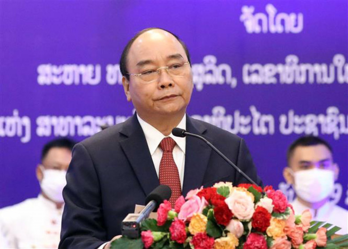 Chủ tịch nước Nguyễn Xuân Phúc phát biểu. Ảnh: TTXVN