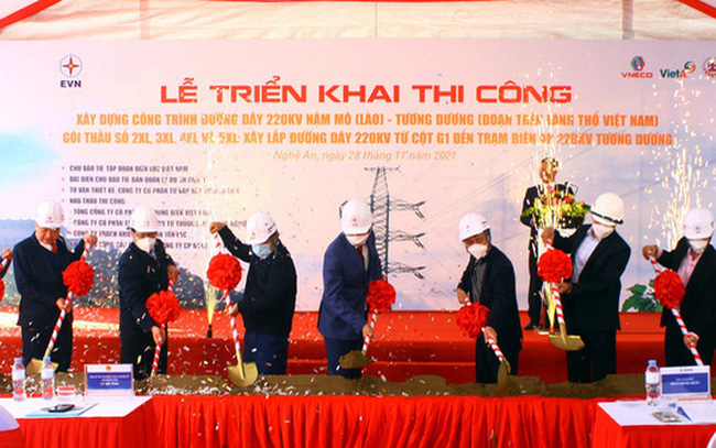 Triển khai thi công công trình đường dây 220kV Lào – Việt