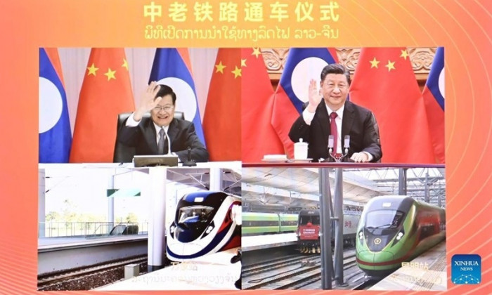 Chuyến tàu cao tốc đầu tiên của Lào đã lên đường, chở hàng tới Trung Quốc