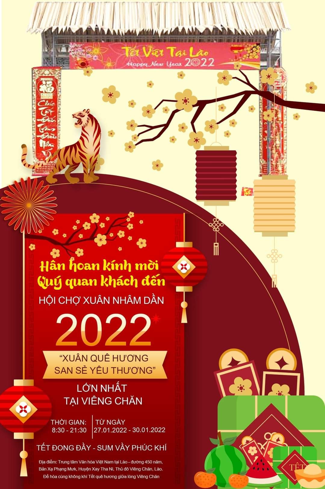 Hội chợ Xuân hàng hóa Việt Nam sẽ tổ chức với quy mô lớn tại Viêng Chăn