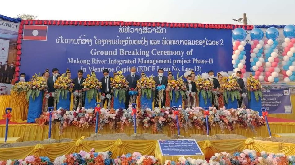 Vientiane triển khai dự án bờ kè sông Mekong giai đoạn II
