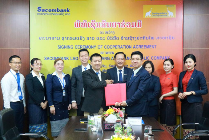 Sacombank Lào hợp tác Bảo hiểm Lanexang phối hợp cung cấp dịch vụ ngân hàng-bảo hiểm toàn diện
