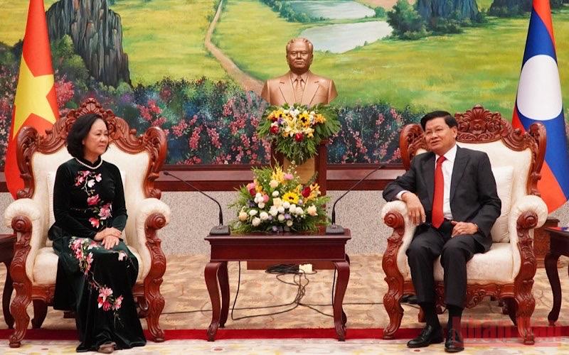 Tăng cường quan hệ đoàn kết đặc biệt, hợp tác toàn diện Việt Nam-Lào