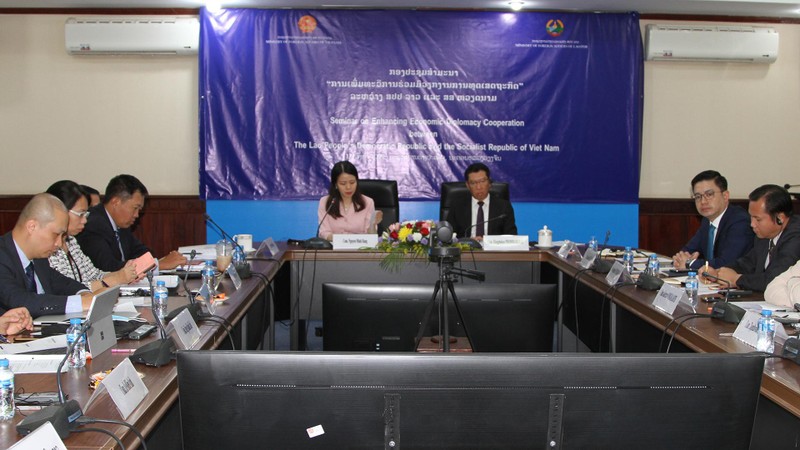 Việt Nam-Lào đẩy mạnh hợp tác ngoại giao kinh tế