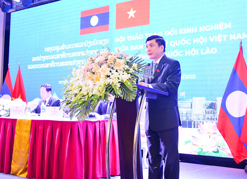 Hội thảo trao đổi kinh nghiệm công tác giữa Văn phòng Quốc hội Việt Nam và Ban Thư ký Quốc hội Lào -0