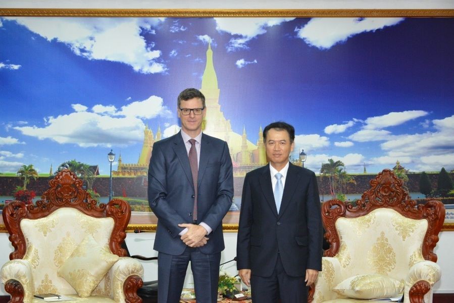 Bộ trưởng Công thương Lào gặp và làm việc với các cơ quan, tổ chức đối tác