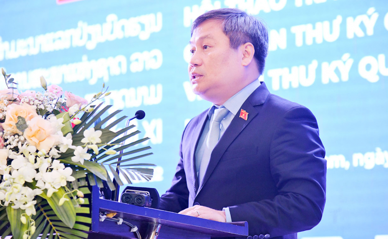 Hội thảo trao đổi kinh nghiệm công tác giữa Văn phòng Quốc hội Việt Nam và Ban Thư ký Quốc hội Lào -0