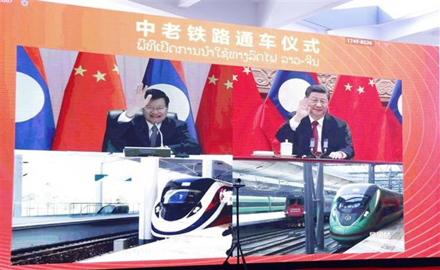 Vận hành chuyến tàu hàng đầu tiên giữa tỉnh Sơn Tây của Trung Quốc và Lào - Ảnh 1. Vận hành chuyến tàu hàng đầu tiên giữa tỉnh Sơn Tây của Trung Quốc và Lào - Ảnh 1.