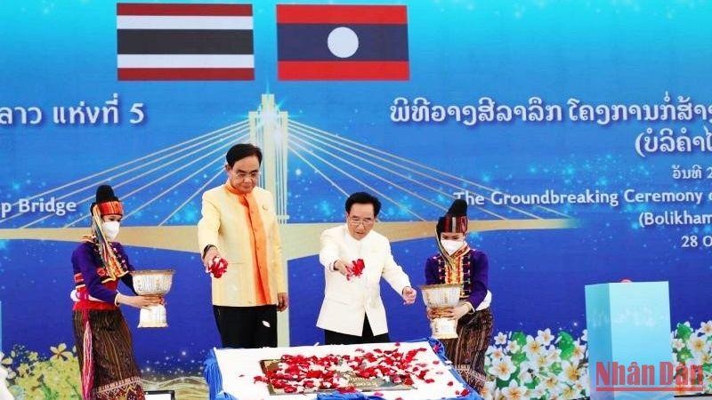 Lễ động thổ xây dựng Cầu Hữu nghị Lào-Thái số 5
