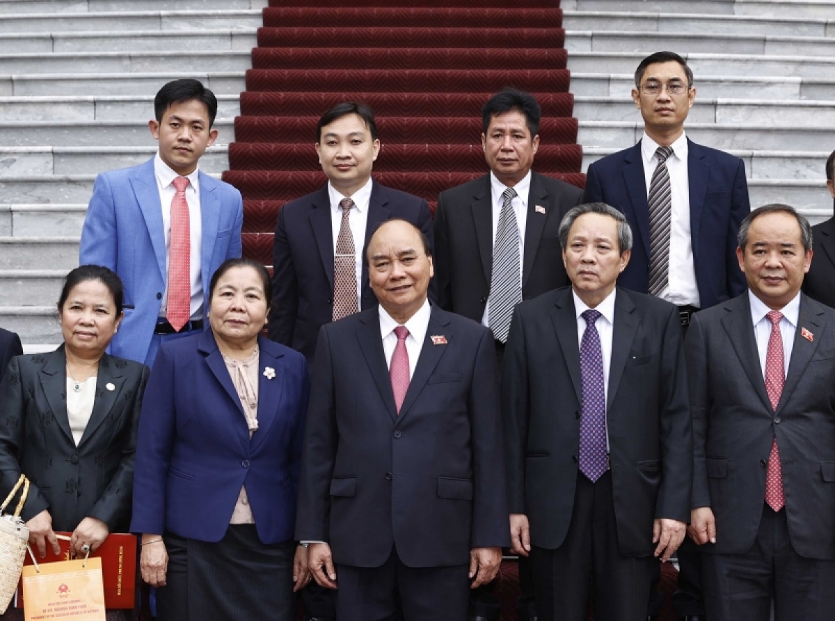 chủ tịch nước tiếp Đoàn Đại biểu cấp cao ban tổ chức trung ương Đảng ndcm lào hình ảnh 2 chu tich nuoc tiep Doan Dai bieu cap cao ban to chuc trung uong Dang ndcm lao hinh anh 2