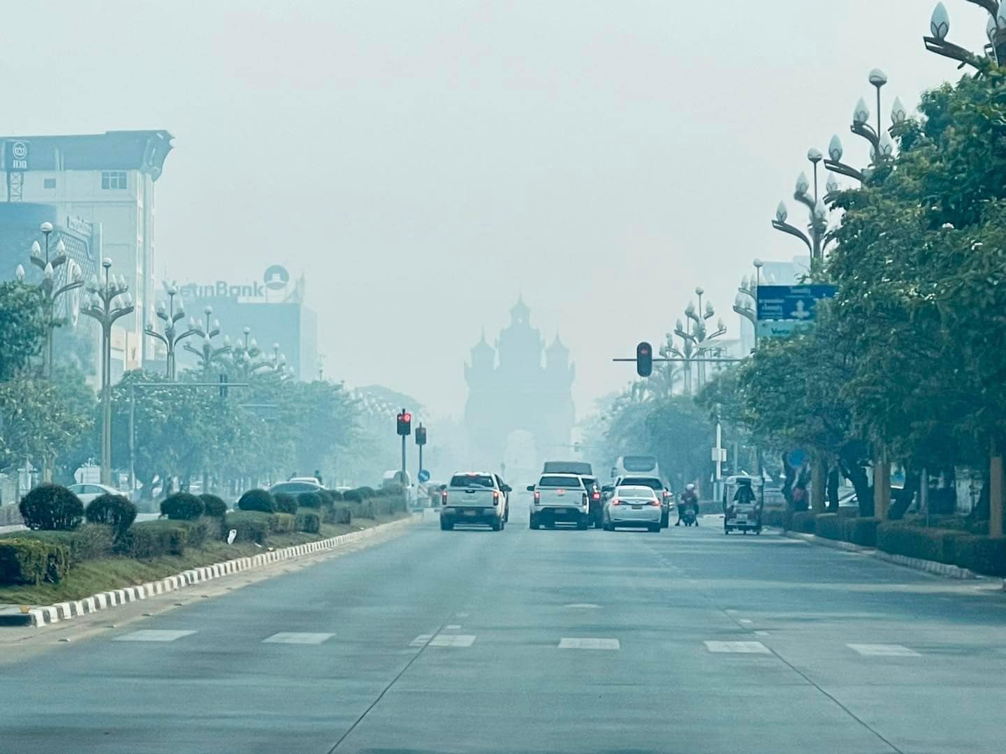 Mức độ ô nhiễm không khí ở Vientiane tăng cao đáng lo ngại