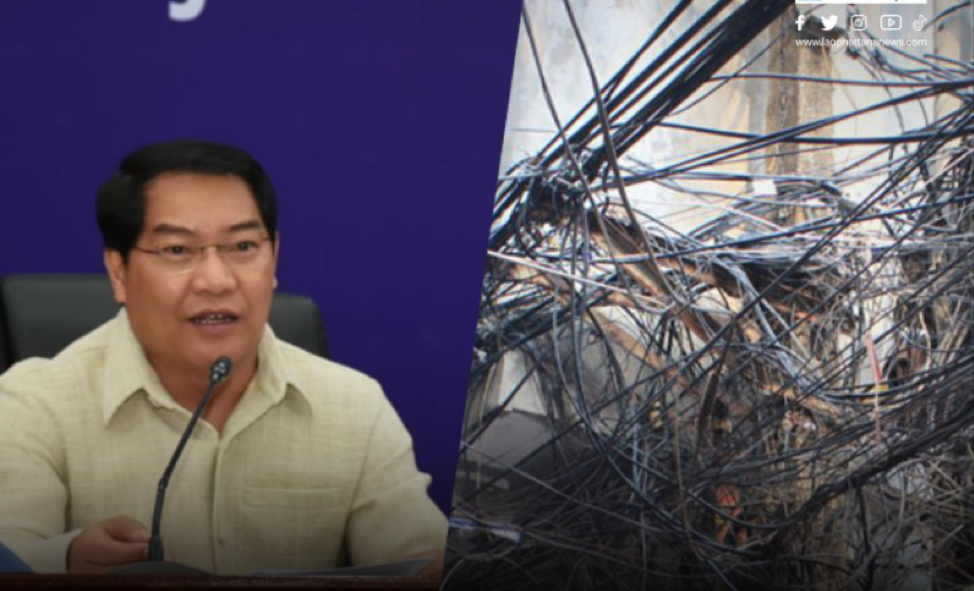 Vientiane cố gắng cải thiện vấn đề dây điện chằng chịt