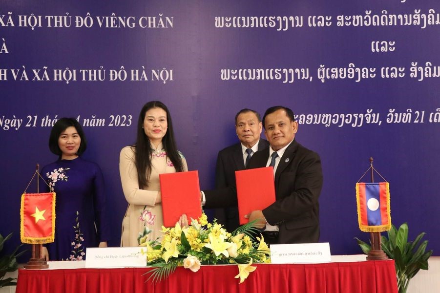Thủ đô Viêng Chăn và Hà Nội thúc đẩy hợp tác trong lĩnh vực lao động