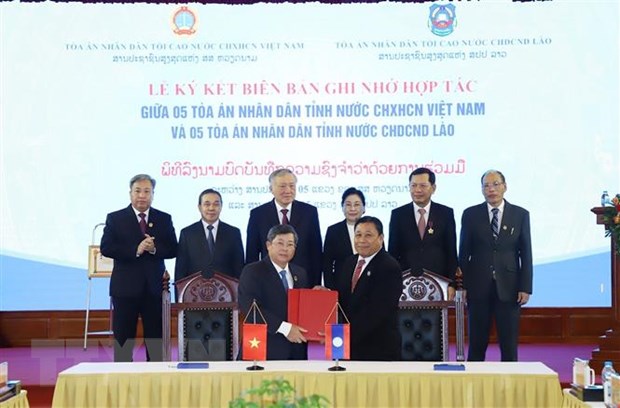 Tang cuong hop tac giua he thong Toa an hai nuoc Viet Nam-Lao hinh anh 3