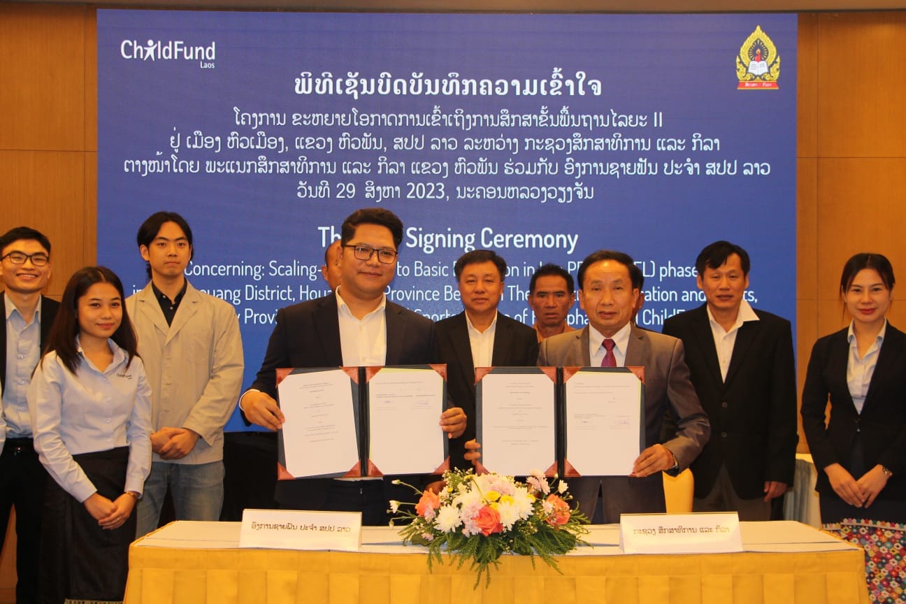 Tổ chức Childfund hỗ trợ cải thiện giáo dục tại Houaphan