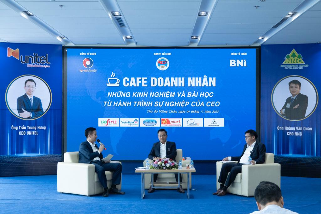Hội doanh nghiệp Việt Nam khu vực thủ đô Viêng Chăn tổ chức thành công chương trình Cafe Doanh nhân số 1