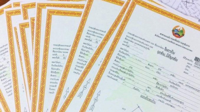 Lào cập nhật mẫu chứng nhận quyền sử dụng đất mới