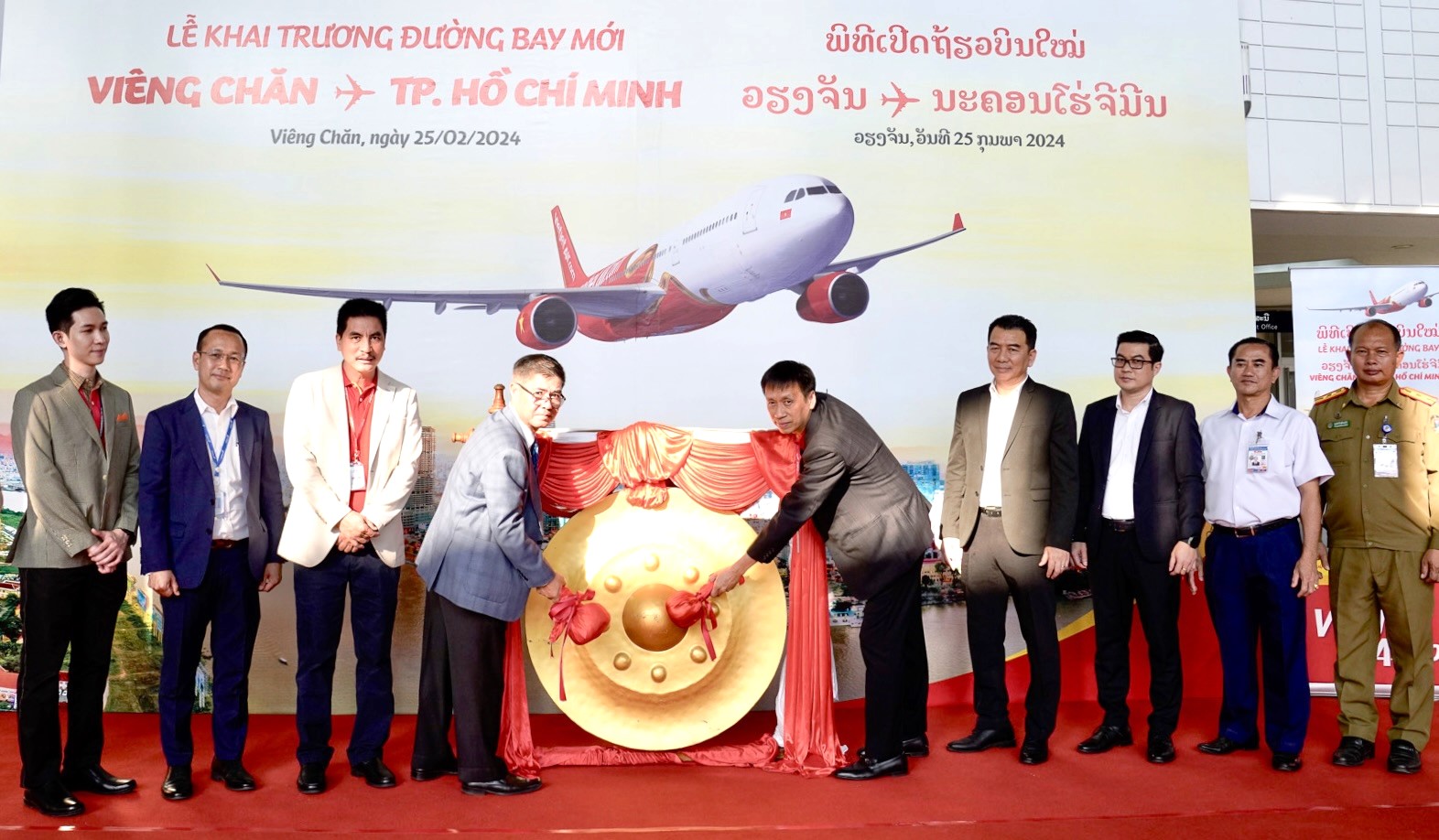 Vietjet khai trương chặng bay TP Hồ Chí Minh – Vientiane