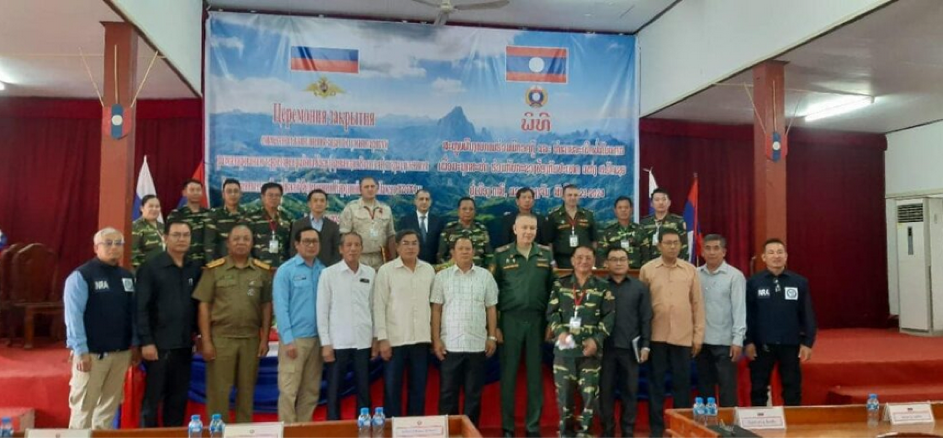 Quân đội Nga hoàn thành công tác phối hợp rà phá bom, mìn tại Lào