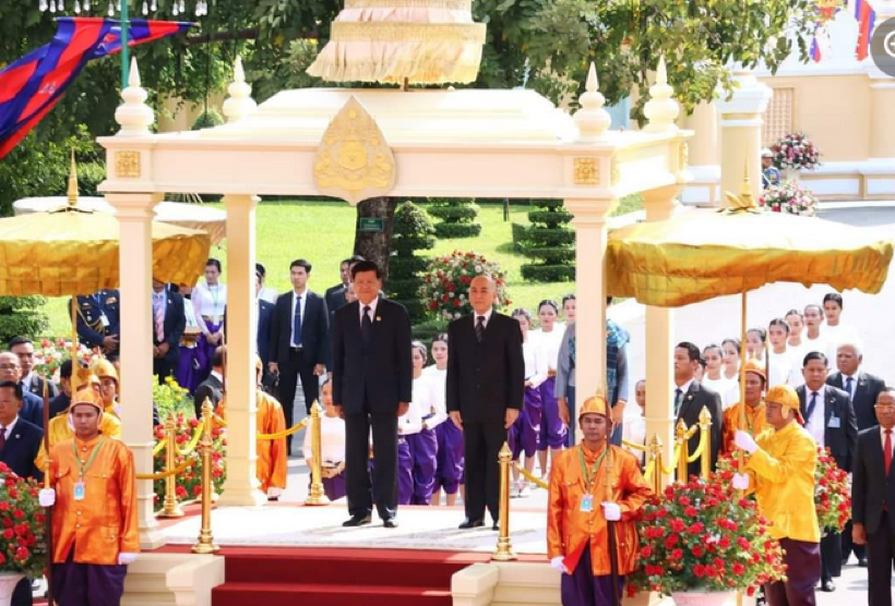 Chủ tịch nước Lào Thongloun Sisoulith hội đàm Quốc vương Campuchia Norodom Sihamoni