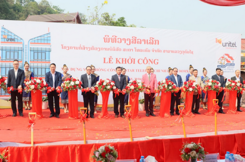 Unitel Oudomxay khởi công trụ sở mới