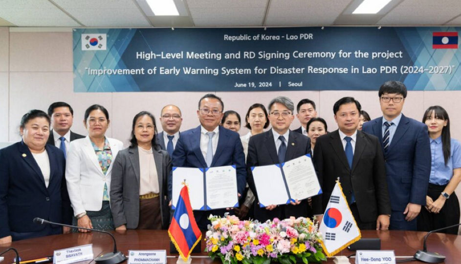 Lào, Hàn Quốc hợp tác triển khai hệ thống cảnh báo sớm thiên tai