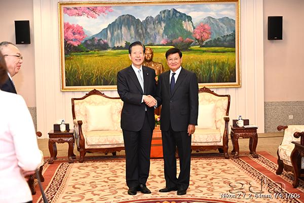 Tổng bí thư, Chủ tịch nước Lào tiếp Chủ tịch Đảng Komeito Nhật Bản