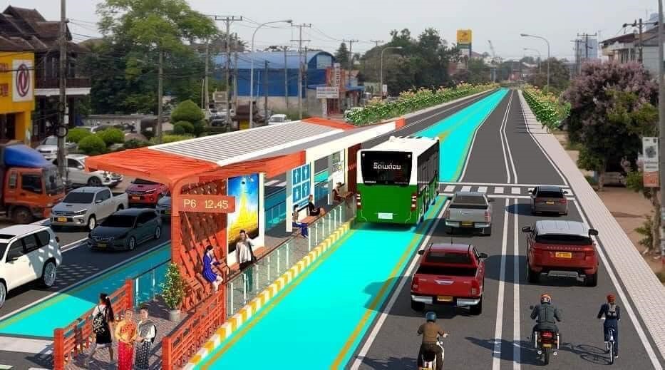 Bắt đầu triển khai dự án xe buýt BRT tại Thủ đô Viêng Chăn