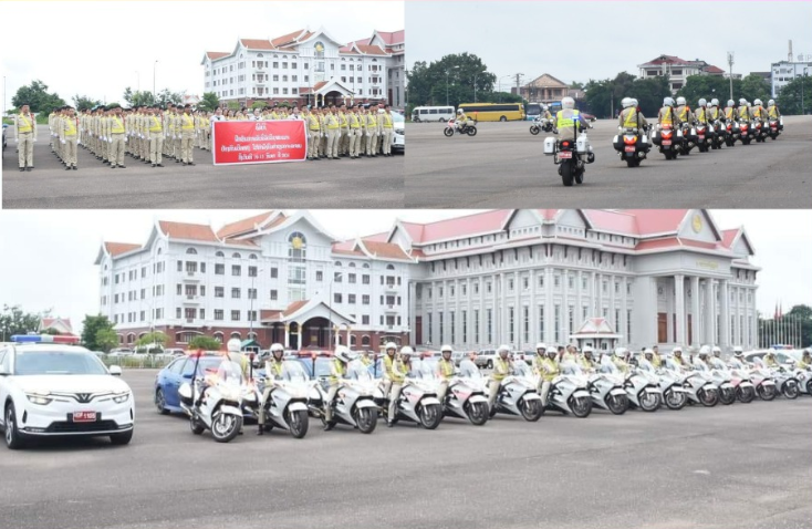Lực lượng Cảnh sát giao thông Lào tập huấn chuẩn bị cho Hội nghị Cấp cao ASEAN lần thứ 44-45