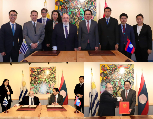 Lào và Uruguay thiết lập quan hệ ngoại giao