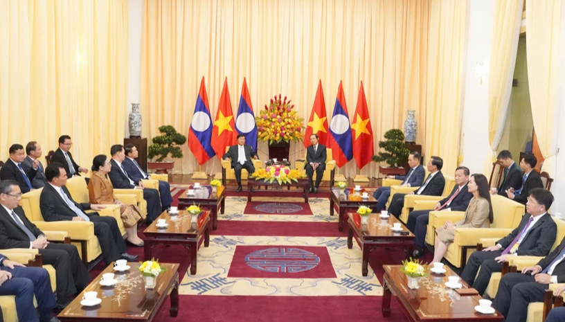 Bí thư Thành ủy TP. Hồ Chí Minh hội kiến Tổng Bí thư, Chủ tịch nước Lào