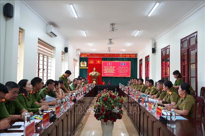 Công an huyện Điện Biên tổ chức Hội đàm thường niên với Công an huyện Mường Mày, tỉnh Phong Sa Lỳ