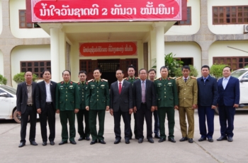 Đoàn công tác Quân khu 2 chào xã giao lãnh đạo tỉnh U Đôm Xay – Lào