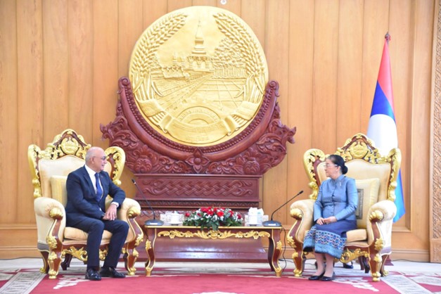 Phó Chủ tịch nước Lào tiếp đón Đại sứ Thổ Nhĩ Kỳ đến chào từ biệt kết thúc nhiệm kỳ