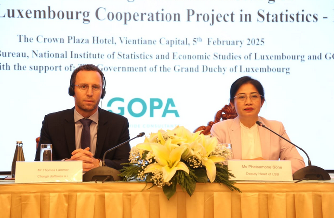 Dự án hợp tác thống kê Lào – Luxemboug sẽ triển khai nhiều hoạt động trong năm 2025
