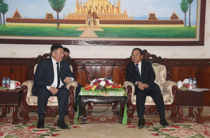 Tổng Thanh tra Nhà nước Lào tiếp Tổng Kiểm toán Nhà nước Mông Cổ