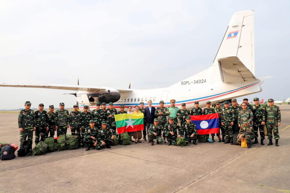 Quân đội Lào cử lực lượng sang hỗ trợ Myanmar tìm kiếm, cứu nạn sau trận động đất