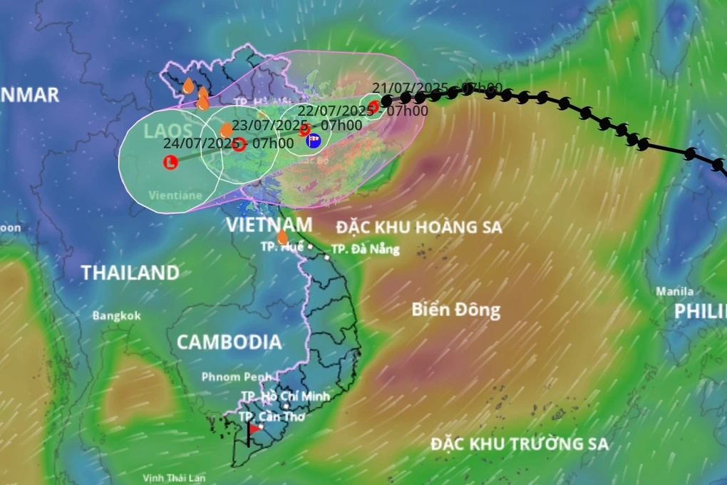 Lào phát đi thông báo khẩn cấp ứng phó bão nhiệt đới Wipha