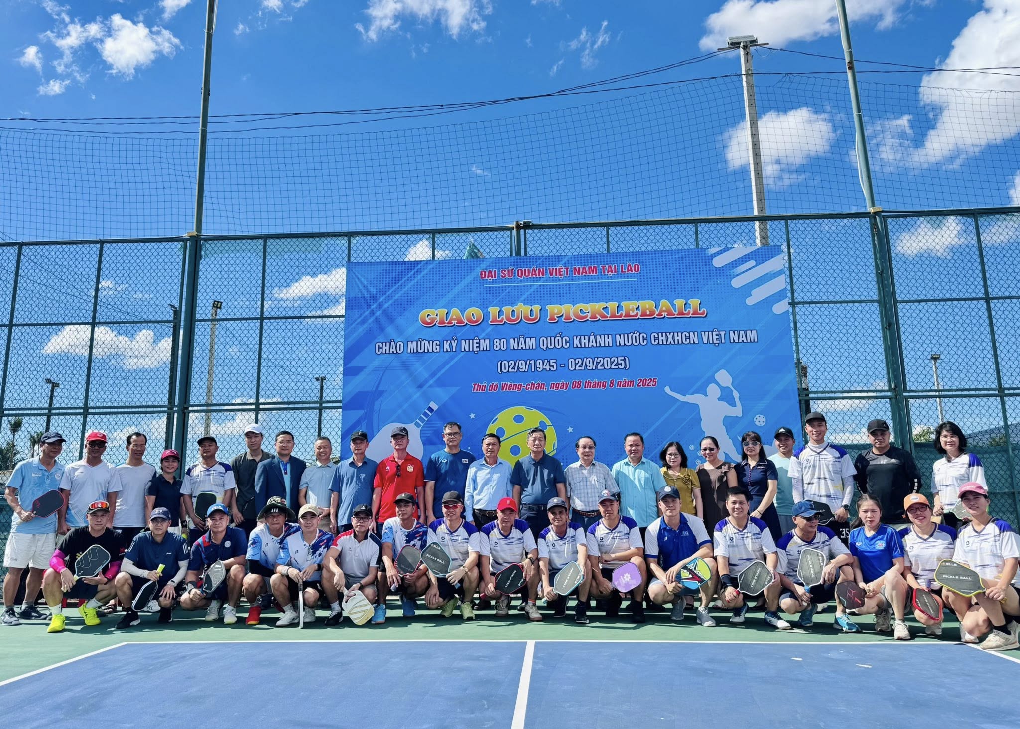 Đại sứ quán Việt Nam tại Lào tổ chức Giải Pickleball mừng 80 năm Quốc khánh Việt Nam