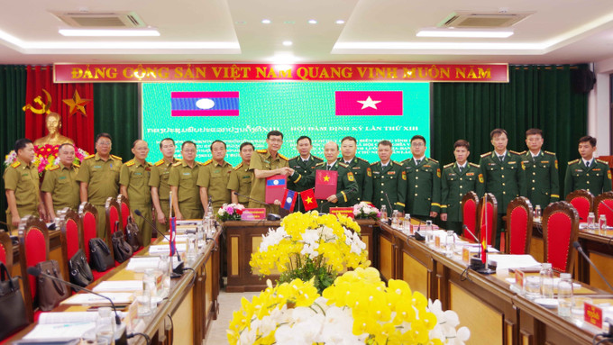 Bộ đội Biên phòng Điện Biên và Ty An ninh Luông Pha Bang hợp tác phòng, chống tội phạm