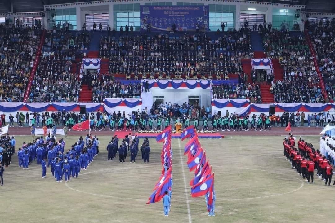 Hơn 2.500 giáo viên, học sinh Viêng Chăn phục vụ Đại hội Thể thao toàn quốc Lào