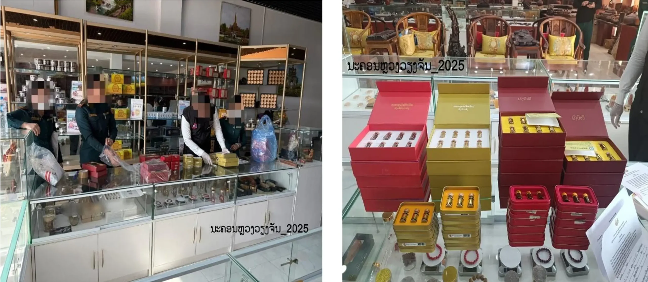 Thu giữ gần 50 kg sản phẩm từ động vật hoang dã tại Luang Prabang và Viêng Chăn